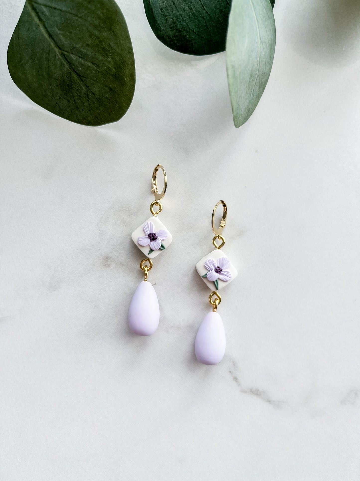 Lavender Drop Earrings